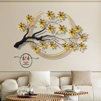 Nouveauté : Art mural en métal personnalisable, motifs floraux modernes, style Art déco, pour la maison, le bureau, l'hôtel, le restaurant