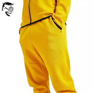 Venta al por mayor Full Zip Up Hoodies Hombres Algodón Tech Fleece Stripe Transpirable Chándal Ropa deportiva Jogger Sweatsuit Mens Chándal - Product Image 5