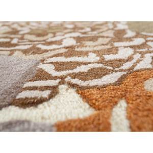 Tapis Hacienda en laine et viscose tuftés à la main, couleur ivoire, épaisseur 10 mm, motif floral rayé abstrait, rectangulaire, pour la maison, le salon, le couloir - Top-291 - Product Image 3