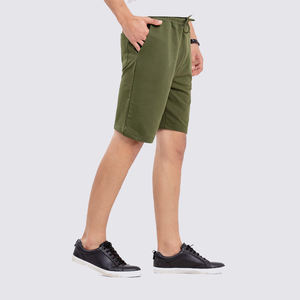 Pantalones Cortos de Hombre de Alta Calidad, 100% Algodón, Cintura Elástica con Cordón, Personalizables, Color Sólido, Largo hasta la Rodilla, Transpirables, de Secado Rápido, Estilo Urbano - Product Image 2