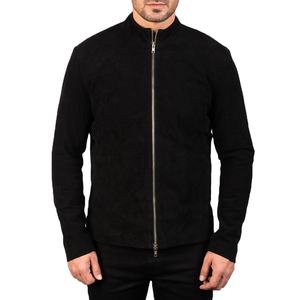 Chaqueta de Cuero para Hombre, Estilo Clásico con Cuello de Piel, Botones, Bolsillo Delantero, Manga Larga, Hecha a Medida, 100% Cuero Sólido - Product Image 5