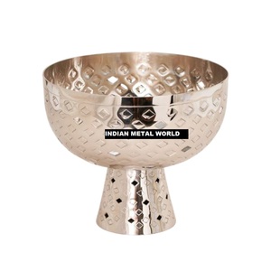 Bol de service de chocolat en métal moderne écologique de haute qualité poli pour la présentation de dessert sucré de restauration de restaurant d'hôtel - Product Image 5