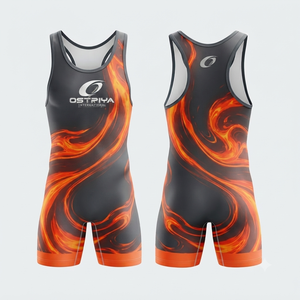 Wholesale Custom Design Print Men's Wrestling <b>Singlets</b> High Performance Sleeveless Boxing Gym Training <b>Weightlifting</b> Polyester - Product Image 5