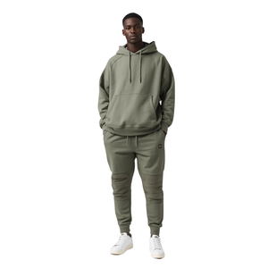 Conjunto Deportivo Premium de Sudadera con Capucha y Pantalones de Chándal de Algodón Grueso, Suministro de Fábrica - Product Image 3