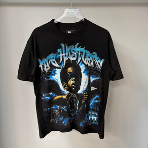 Camiseta de Diseño para Hombre Life Hustler, de Algodón Grueso, Transpirable, Estilo Urbano - Product Image 1