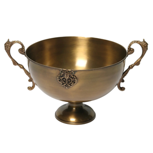 Bol de piédestal en laiton de haute qualité avec belle gravure polonaise finie pour la cuisine bol de service de table bol de vaisselle - Product Image 5