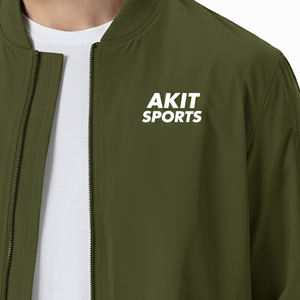 Veste bomber d'hiver pour homme en satin sur mesure en gros, logo sur le devant, coupe-vent, respirante, couleur personnalisée, toutes les tailles disponibles - Product Image 6