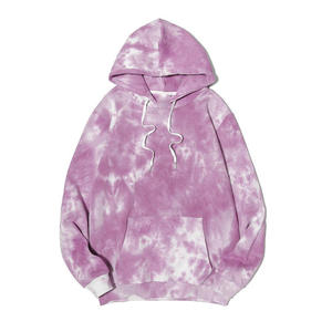 เสื้อฮู้ดมัดย้อมผ้าฝ้ายโอเวอร์ไซส์งานปักผ้าฝ้ายโอเวอร์ไซส์กำหนดเองได้ - Product Image 2