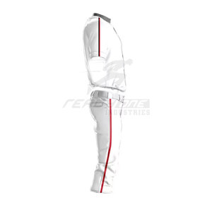 Ensemble de maillots de baseball sans manches durables, tissu en polyester recyclé écologique, uniforme respirant à fines rayures - Product Image 3