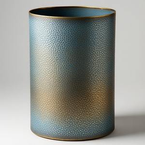 Cubo de Basura de Acero Galvanizado de Estilo Clásico Sin Tapa, Ecológico y Portátil para Interiores Modernos y Tradicionales, Utilidad Duradera - Product Image 5