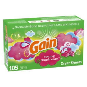 Feuilles assouplissantes pour sèche-linge Gain Lavande, éliminateur d'odeurs, soin du linge - Product Image 1