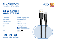 Câble Micro USB tressé en nylon Charge rapide 65W Accessoires de téléphone portable Cordon de chargeur USB de type C haute vitesse de l'Inde