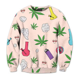 Sweat-shirt en molleton de coton imprimé dessin animé beige pour homme, haut décontracté à col rond pour l'hiver, style streetwear - Product Image 1