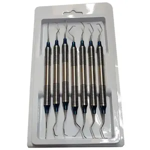 Conjunto de curetas dentárias customizadas 1/2-13/14 instrumentos periodontais revestidos de plasma com desenho CNC Curetas Gracey