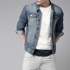 Chaqueta de Mezclilla para Hombre, Estilo Urbano, Cuello Alto, Primavera, Cálida y Cómoda, Venta en Línea - Product Image 3