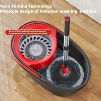 Serpillère rotative à 360° avec pédale pour le nettoyage des sols, fabrication OEM, vente en gros, ensemble professionnel de serpillère et seau en microfibre