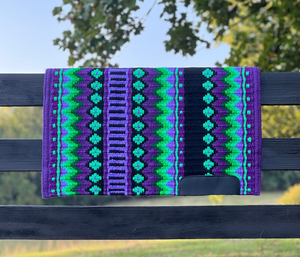 Western Show Horse Saddle Blanket Diseño de Nueva Zelanda Manta de sillín de lana hecha a mano Top Wool Saddle Pad Size - Product Image 1