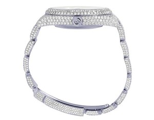 Premium VVS Moissanite Diamond árabe Dial de acero inoxidable automático Iced Out Hip Hop reloj tachonado de gama alta de lujo de moda para hombres - Product Image 6