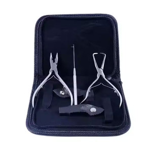 Kit de pinces professionnelles pour extensions de cheveux, fabrication en usine, prix de gros, acier inoxydable, haute qualité, logo personnalisé, réutilisable - Product Image 1