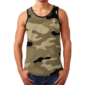 Poche avant personnalisée impression par sublimation hommes séchage rapide débardeurs Gym Fitness sublimation entraînement sport débardeurs Service OEM - Product Image 5