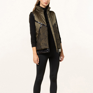 Chaqueta ligera sin mangas con cremallera para mujer, chaleco acolchado de diseño personalizado, prendas de vestir exteriores con capucha de piel para adultos y niñas, abrigo al por mayor - Product Image 2