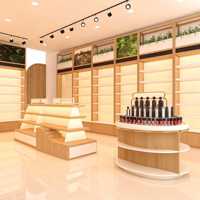 Meuble de salon avec écran LED, comptoir de réception personnalisé, équipement de salon de beauté, présentoir de rangement, accessoire pour boutique éphémère, comptoir de réception