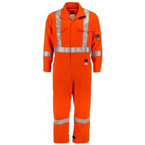 Orange Meta Aramid IIIA Fireproof Cotton Coverall Breathable Protective Workwear Safety Suit <b>Fire</b> <b>Resistance</b> for Work <b>Clothing</b> - Product Image 1