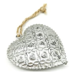 Decoración navideña vintage superventas, colgante de estrella de metal martillado plateado vintage, colgante de Navidad para proveedores mayoristas - Product Image 6