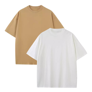 T-shirts à épaules tombantes de conception simple à vente chaude pour femmes 100% polyester impression personnalisable vêtements formels pour hommes - Product Image 1