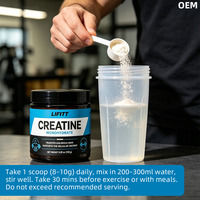 Créatine monohydrate en poudre micronisée, marque privée, supplément nutritionnel sportif, approvisionnement en vrac, OEM, ODM, emballage personnalisé, usine