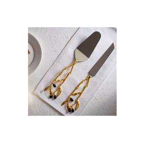 Serveur de gâteau en laiton plaqué or à poignée torsadée nouveau style fonction d'événement de meilleure qualité au prix de gros - Product Image 5