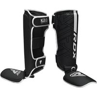Protections de tibia RDX MMA de qualité supérieure en cuir Mayahide F6, protection professionnelle, ajustement universel, finition mate.