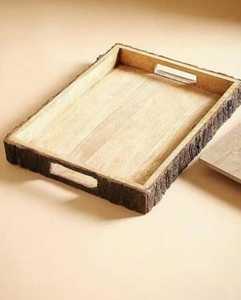 Bandeja DE SERVICIO DE MADERA personalizable hecha a mano con acabado pulido apto para lavavajillas y microondas para decoración del hogar Uso de mesa de centro - Product Image 5