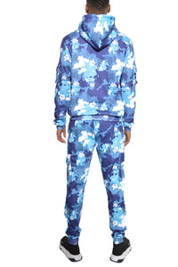 Sweat à capuche et pantalon de survêtement en coton camouflage pour hommes par sublimation respirante Ensemble S-3XL grandes tailles respirant GYM pour hommes 3 pièces - Product Image 2