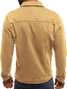 Sports d'outre-mer 100% coton hommes Denim veste de haute qualité décontracté hiver Jean manteau avec bouton décoration en gros Streetwear - Product Image 5