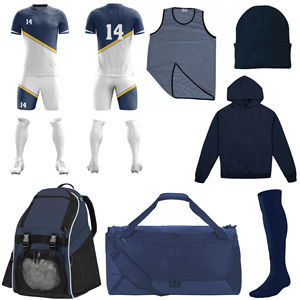 Tenues de sport 100% polyester, ensembles de maillots de football pour les matchs de club, pulls à capuche, bonnets, sacs, kits de football - Product Image 1