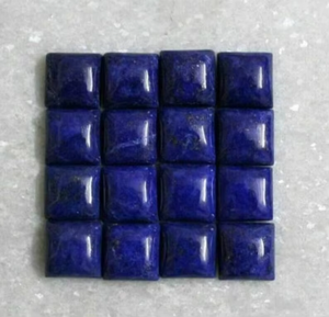 Piedras Preciosas Sueltas de Lapislázuli Natural al por Mayor, Cuentas Cuadradas Planas de Lapislázuli Facetadas y Pulimentadas para la Fabricación de Joyas - Product Image 3