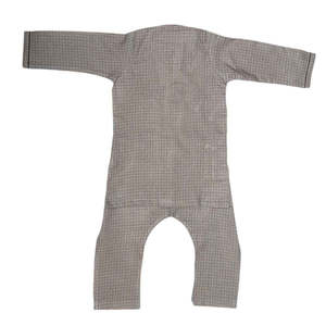 Shalwar Kameez brodé pour garçons - Gris - Product Image 5