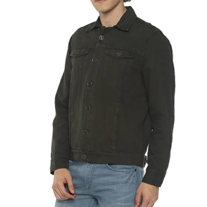 New Style Men Winter Denim <b>Jacket</b> with Custom Logo Hooded Eco-Friendly & Breathable Outdoor Wear Full Sleeves - Product Image 5