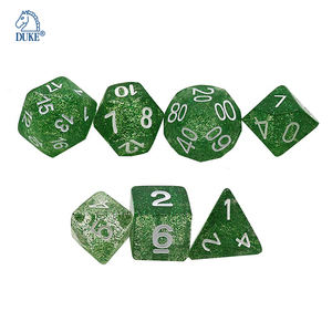 DND Glitter Style 7 Polyhedral RPG Juego de dados Juego de mesa personalizado - Product Image 2