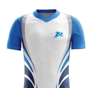 Conjunto de uniforme de fútbol de equipo de hecho profesional, ropa deportiva cómoda, ligera, de secado rápido, transpirable, 100% poliéster en Stock - Product Image 4