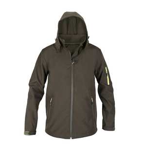 Chaqueta Softshell con Capucha Personalizada para Hombre con Logotipo Frontal, Chaqueta Cortavientos Ligera, Impermeable y Elegante para Uso Diario e Invernal - Product Image 1