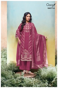Pashmina Imprimé Broderie Salwar Kameez Costumes Catalogue complet disponible au tarif de gros, collection premium. - Product Image 2
