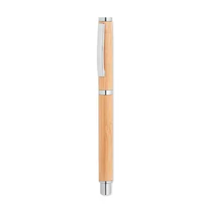 Stylo gel en bambou durable Cairo pour merchandising promotionnel - Product Image 4