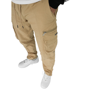 Pantalones Cargo Ajustados Personalizados para Hombre con Tela de Algodón Grueso de Sarga Elástica Tejida - Product Image 5