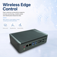 Ordinateur industriel sans ventilateur N97 Quad Core Mini PC 6COM Double Ethernet Affichage MSATA SSD Module WiFi pour la surveillance à distance