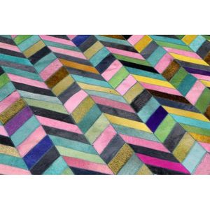 Modern Handmade Fur Carpet for Living Room Bedroom Hallway-High Quality Abstract Rectangle <b>Rug</b> - Product Image 2