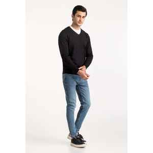 Pull à col en V pour homme, taille plus, style décontracté, manches régulières, AMN-SWT-WS24-002 - Product Image 5