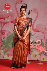 Sari en soie Kozi imprimé de fleurs élégant Saree en tissu brillant doux Saree de créateur léger pour les femmes Saree de fête décontracté à vêtements ethniques - Product Image 2