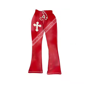 ชุดวอร์มสีแดงออกแบบได้ตามต้องการชุดวอร์มปักลายสำหรับสตรี - Product Image 2